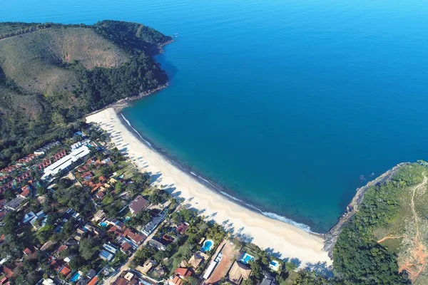 Vista Aérea Las Playas Maresias Pauba Sao Sebastiao Costa Norte — Foto de Stock
