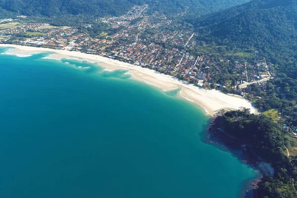 Vista Aérea Las Playas Maresias Pauba Sao Sebastiao Costa Norte — Foto de Stock