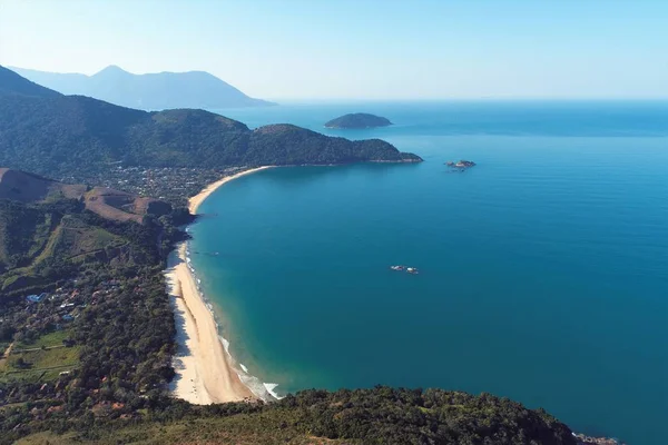 Vista Aérea Las Playas Maresias Pauba Sao Sebastiao Costa Norte — Foto de Stock