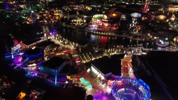 Vue Aérienne City Walk Par Universal Orlando Grand Paysage Parcs — Video