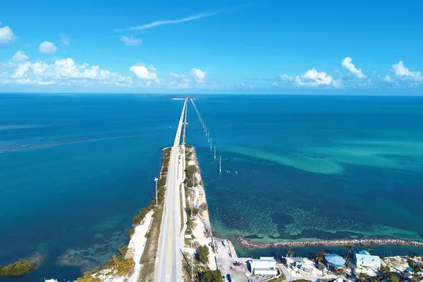 Vista Aérea Del Puente Famou Las Islas Camino Key West — Foto de Stock