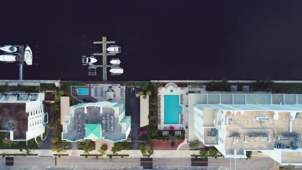 美国迈阿密Sunny Isles海滩日出的空中景观 伟大的风景 度假旅行 旅行目的地 — 图库视频影像