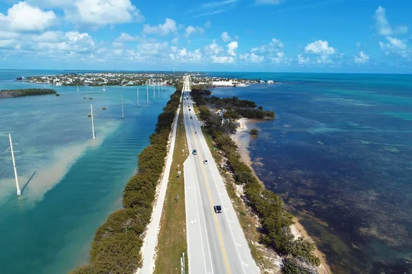 Key West Florida Keys Birleşik Devletler Yolundaki Aile Köprüsü Adaların — Stok fotoğraf