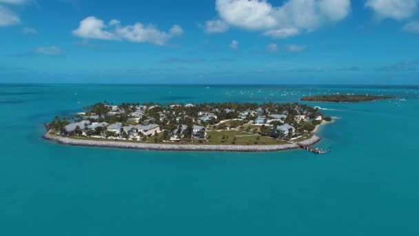 美国佛罗里达州基韦斯特Zachary Taylor堡附近的空中景观 加勒比海 伟大的风景 旅行目的地 热带旅行 — 图库视频影像