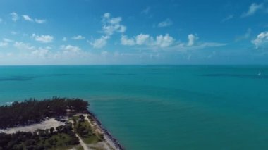 En yakın Zachary Taylor Kalesi 'nin havadan görünüşü, Key West, Florida, ABD. Karayip Denizi. Harika bir manzara. Seyahat güzergahı. Tropik seyahat.