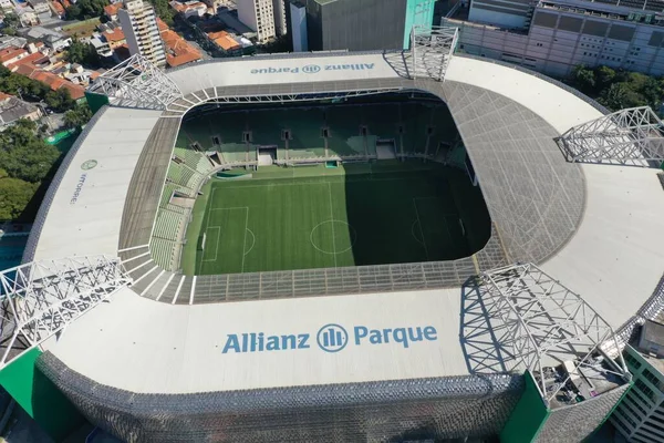 Paulo Paulo Brazilië 2020 Luchtlandschap Van Allianz Parque Stadion Zonnige — Stockfoto