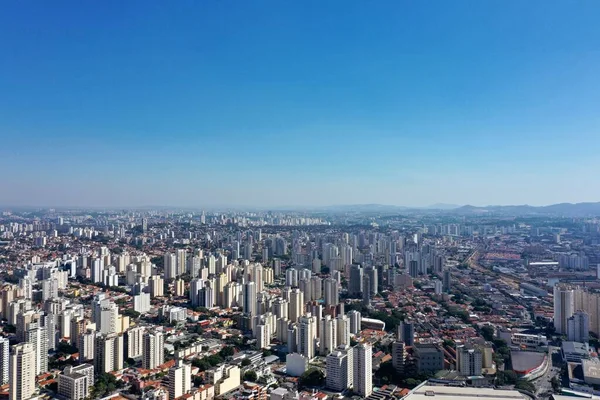 Paulo Paulo Brazil 2020 Aerial Landscape Allianz Parque Stadium Sunny — стоковое фото