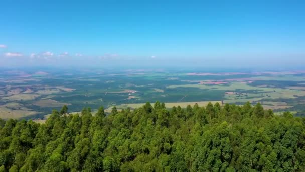 Veduta Aerea Del Paesaggio Rurale Nella Giornata Sole Paesaggio Rurale — Video Stock