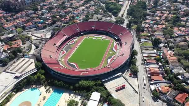 Sao Paulo Sao Paulo Brésil 2020 Vue Panoramique Stade Cicero — Video