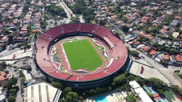 Sao Paulo Sao Paulo Brazylia 2020 Panoramiczny Widok Stadion Cicero — Wideo stockowe