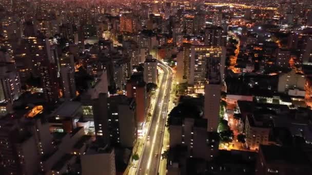 Vista Panorámica Puesta Sol Escena Vida Ciudad Gran Paisaje — Vídeos de Stock