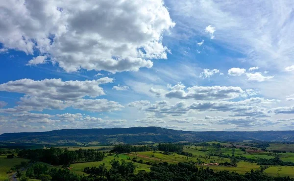 Paisagem Aérea Cena Rural Grande Cenário Vida Rural — Fotografia de Stock