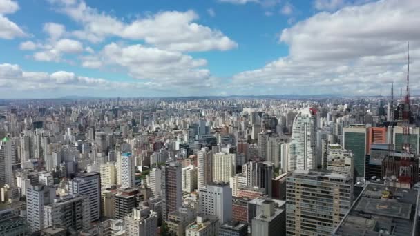 Paisaje Aéreo Ciudad Escena Vida Vista Del Paisaje Urbano Monumento — Vídeos de Stock