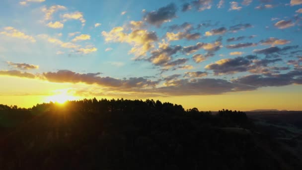 Paysage Panoramique Vie Rurale Scène Superbes Paysages Campagne Vue Aérienne — Video