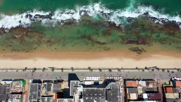 Prachtige Zeegezicht Scène Van Paradijselijke Strand Salvador Bahia Brazilië Strand — Stockvideo