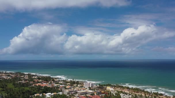 Pláž Pohled Záliv Pobřežní Město Salvador Bahia Severovýchodně Brazílie Scéna — Stock video