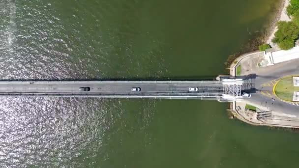 Escena Del Puente Sao Vicente Sao Paulo Brasil Viaducto Sobre — Vídeos de Stock