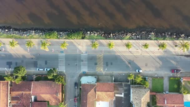 Itanhaem Vista Sulla Città Costiera San Paolo Brasile Vista Dall — Video Stock