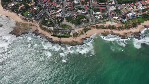 Horní Pohled Pobřežní Pláž Skvělá Přímořská Scenérie Seascape Pobřežní Pláže — Stock video