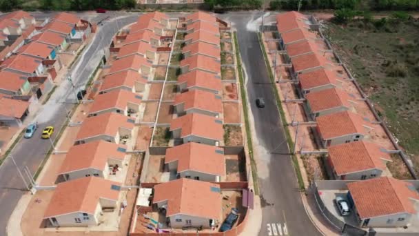 Halk Evleri Inşaata Bakıyor Şehir Manzarası Popüler Apartman Dairesi Mahalle — Stok video