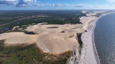 Tutoia Skyline, Tutoia, Brezilya 'da. Amerika 'nın Brezilya Deltası. Riverside City 'de. Maranhao 'daki Tutoia Skyline. Doğa manzarası. Adalar Ağı Su Yolları. Turizm Seyahati.