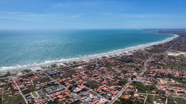 Atalaia Sahili, Luis Correia, Piaui Brezilya. Sahil Skyline. Doğa manzarası. Yaz Gezisi. Atalaia Sahili, Luis Correia, Piaui Brezilya. Tropikal Manzara.