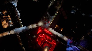 Sao Paulo Top View Sao Paulo, Brezilya 'da. Highrise Binaları Peyzajı. Şehir merkezindeki şehir manzarası. Gece Şehri. Sao Paulo Top View Sao Paulo, Brezilya 'da. İş Seyahati.