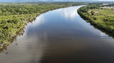 Itanhaem Skyline At Itanhaem In Sao Paulo Brazil. Nature Riverside. Wetland Forest. Travel Destinations. Itanhaem Skyline At Itanhaem In Sao Paulo Brazil. Amazon Scenery.