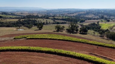 Sao Benedito Das Areias Skyline Sao Paulo Brezilya 'daki Mococa' da. Kırsal Şehir. Kırsal Şehir manzarası. Sao Benedito Das Areias Skyline Sao Paulo Brezilya 'daki Mococa' da. Tarım Alanı. Açık Hava Sahnesi.