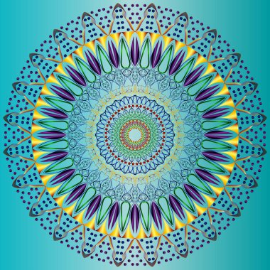 soyut mandala arkaplanı mavi renkli, arkaplan süslemeli