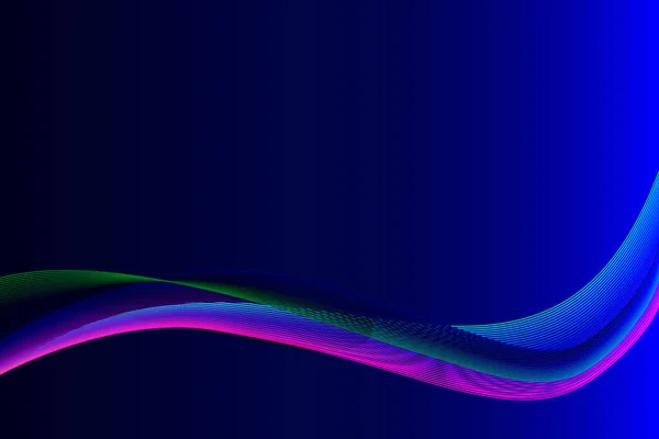 Синій Фон Абстрактний Барвистими Хвильовими Лініями Абстрактний Синьо Хвильовий Фон — стоковий вектор