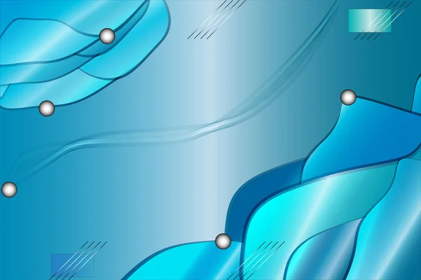 波のある抽象的な青の背景 — ストックベクタ
