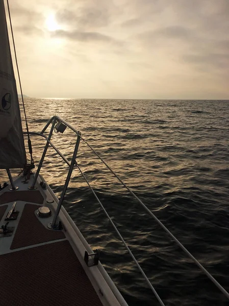 Yate Vela Deporte Mar Aparejo Olas Viento Barcos — Foto de Stock