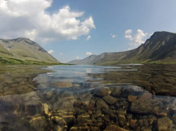 Tundra Polar Sommar Sommar Ural Komi Natur Berg Floden — Stockfoto