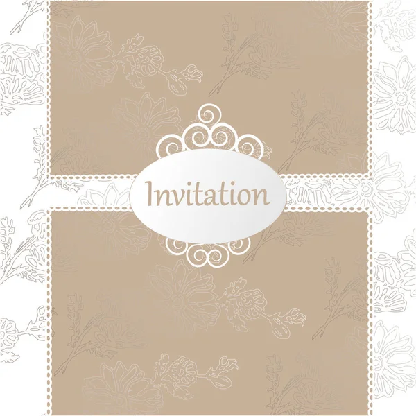 Cartão Convite Casamento Celebração — Vetor de Stock