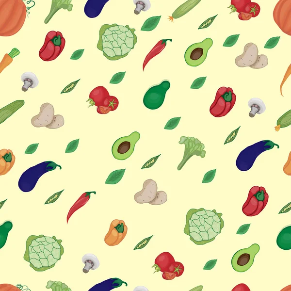 Imagen de varias verduras — Vector de stock