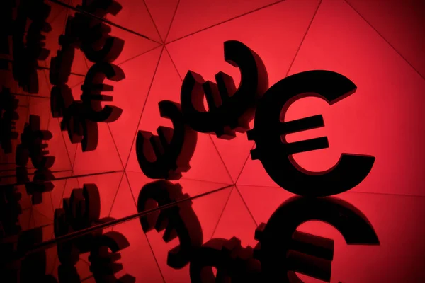 Euro Currency Symbol With Many Mirroring Images of Itself