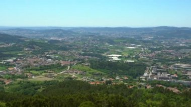 Guimaraes, Portekiz şehir 4 k panoramik görüntüsü