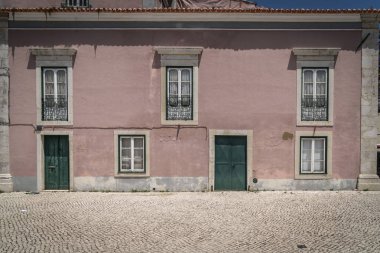 old building in the city of Setubal, Portugal. clipart