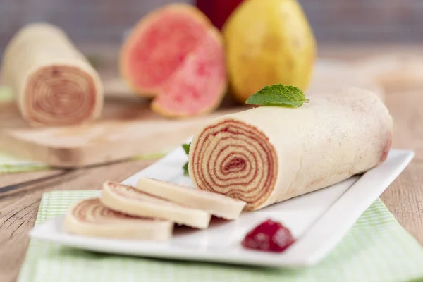 Bolo Rolo Tipico Dolce Brasiliano Proveniente Dallo Stato Del Pernambuco — Foto Stock