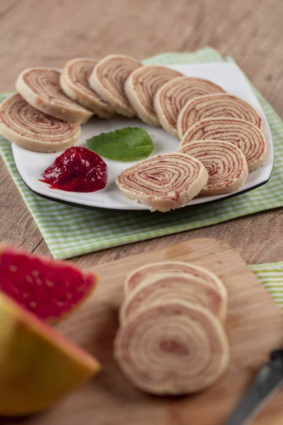 Bolo Rolo Tipico Dolce Brasiliano Proveniente Dallo Stato Del Pernambuco — Foto Stock