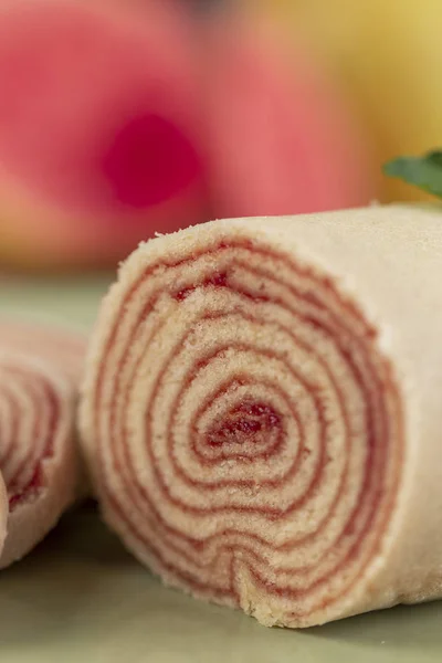 Bolo Rolo Swiss Roll Roll Cake Typische Braziliaanse Dessert Van — Stockfoto