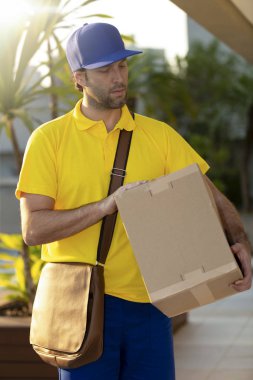 Brezilyalı postacı bir paket teslim.