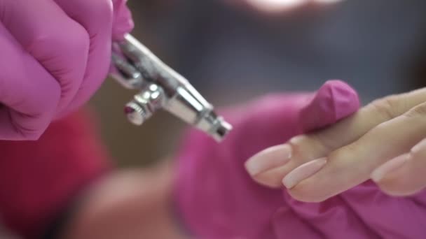 Manicures and other treatments in beauty salons — Stock Video