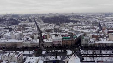 4k drone şehir üzerinde çekim, 4k