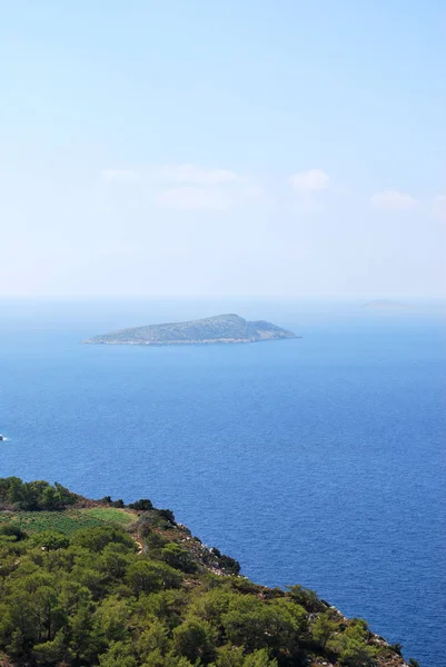 Vue Des Îles Voisines Depuis Les Murs Pierre Des Ruines — Photo