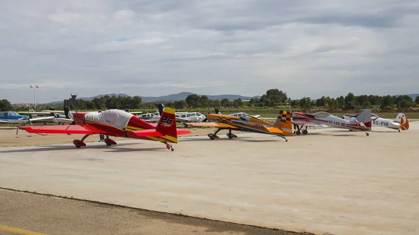 Acrobatic Spain Championship 2018, Extra 330 LX, Extra 330 SC, Zlin Z-50 e Cap 10 . — Fotografia de Stock