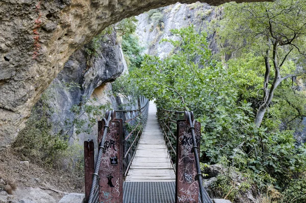 Sierra Nevada dağıca Cahorros yolu.
