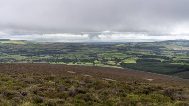 Bulutlu bir günde Wicklow yolu Lanscape.