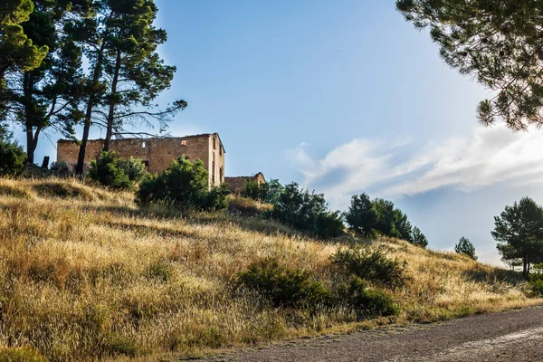 Casa Campo Abandonada Las Montañas Día Soleado Alcoy Alicante España — Foto de Stock